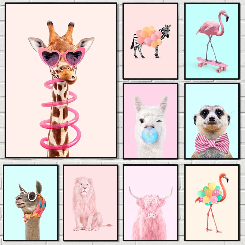 Art Craft Party - Funny Fashion Giraffe Zebra Flamingo Party