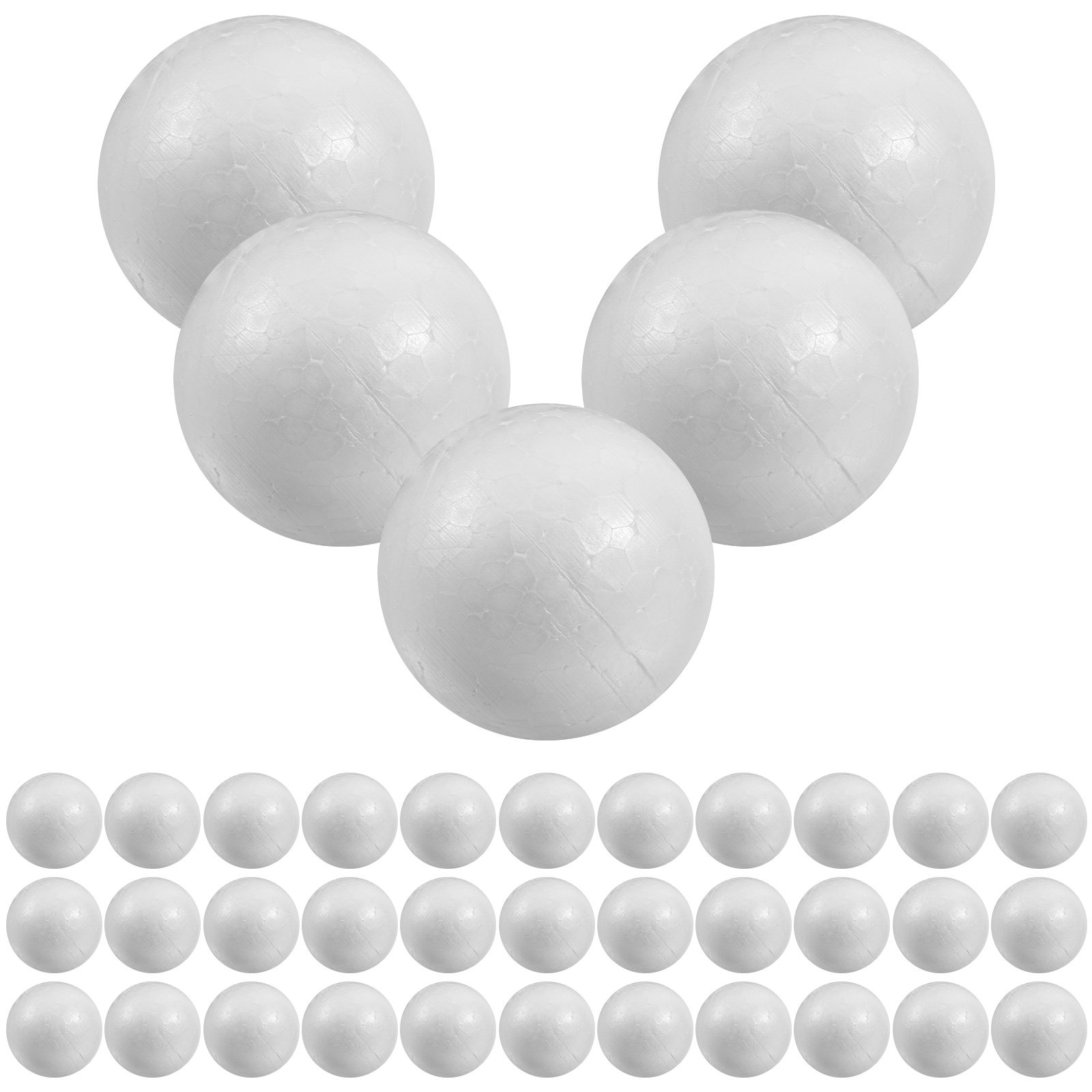 Art Craft Party - 50Pcs Polystyrene Solid Balls Round White