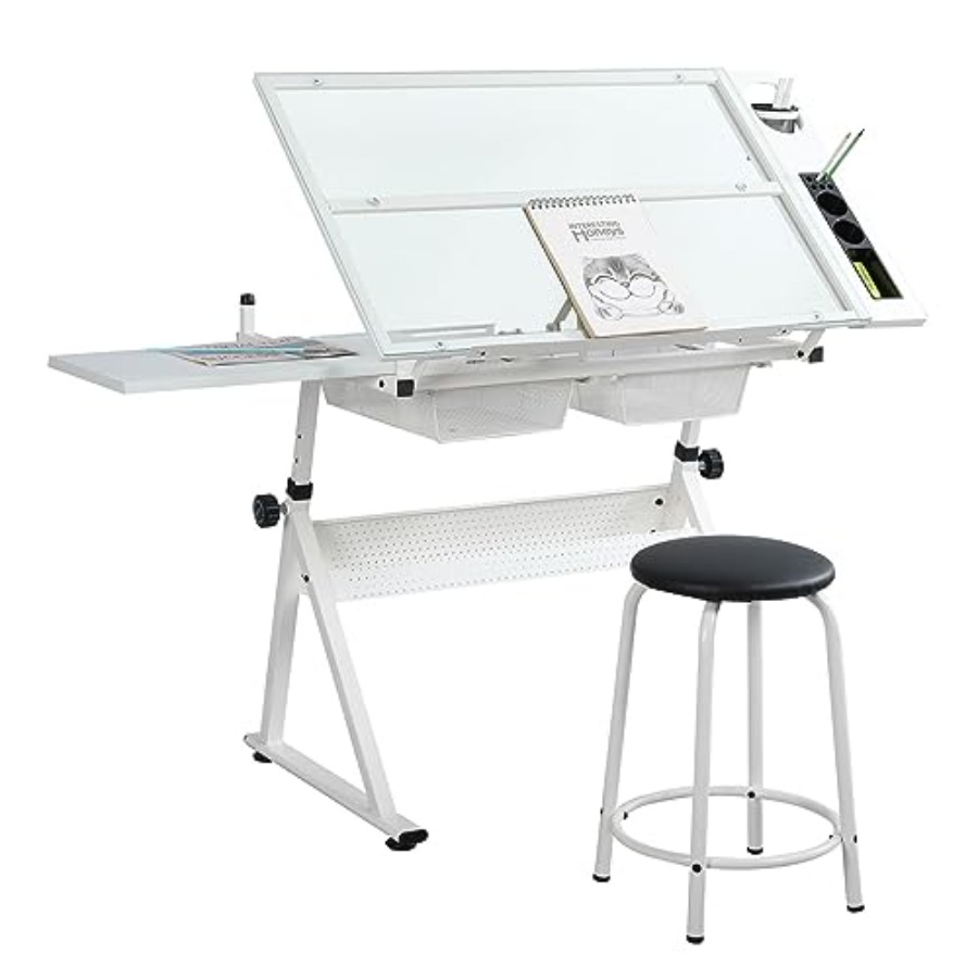 Art & Craft Paper Ideas For Kids - Drafting Table with Stool Modern Adjustable