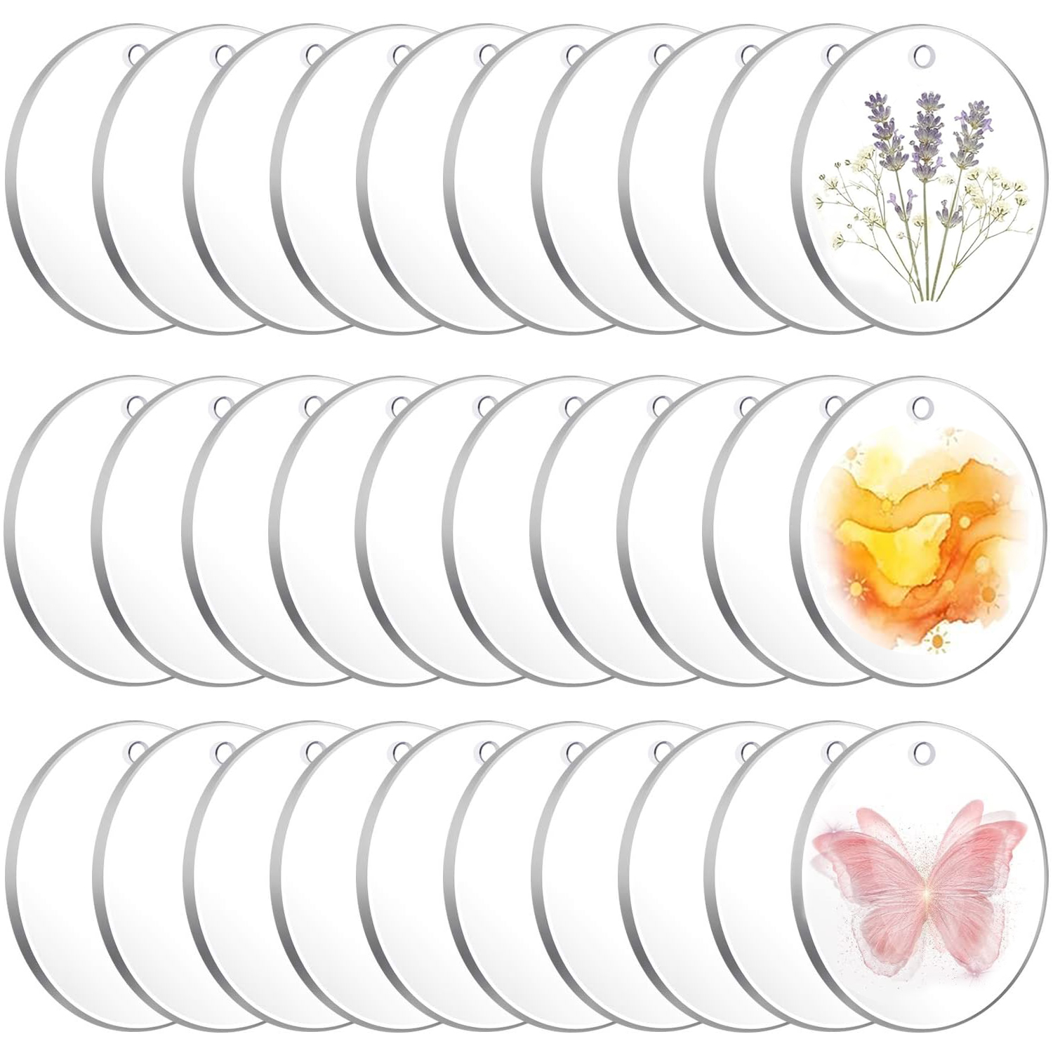 Art Craft Activity - 30 Pcs Clear Acrylic Circles 2