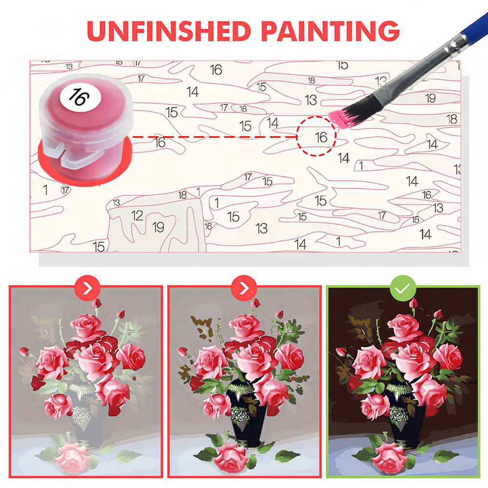 1pc frameless  DIY Digital Oil - Art Craft Winter avaliação e preço