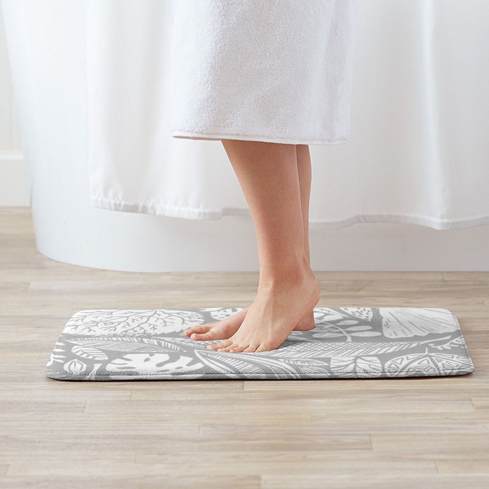 Modern Nature Mat Rug Carpet A - Lino Printing Block avaliação e preço