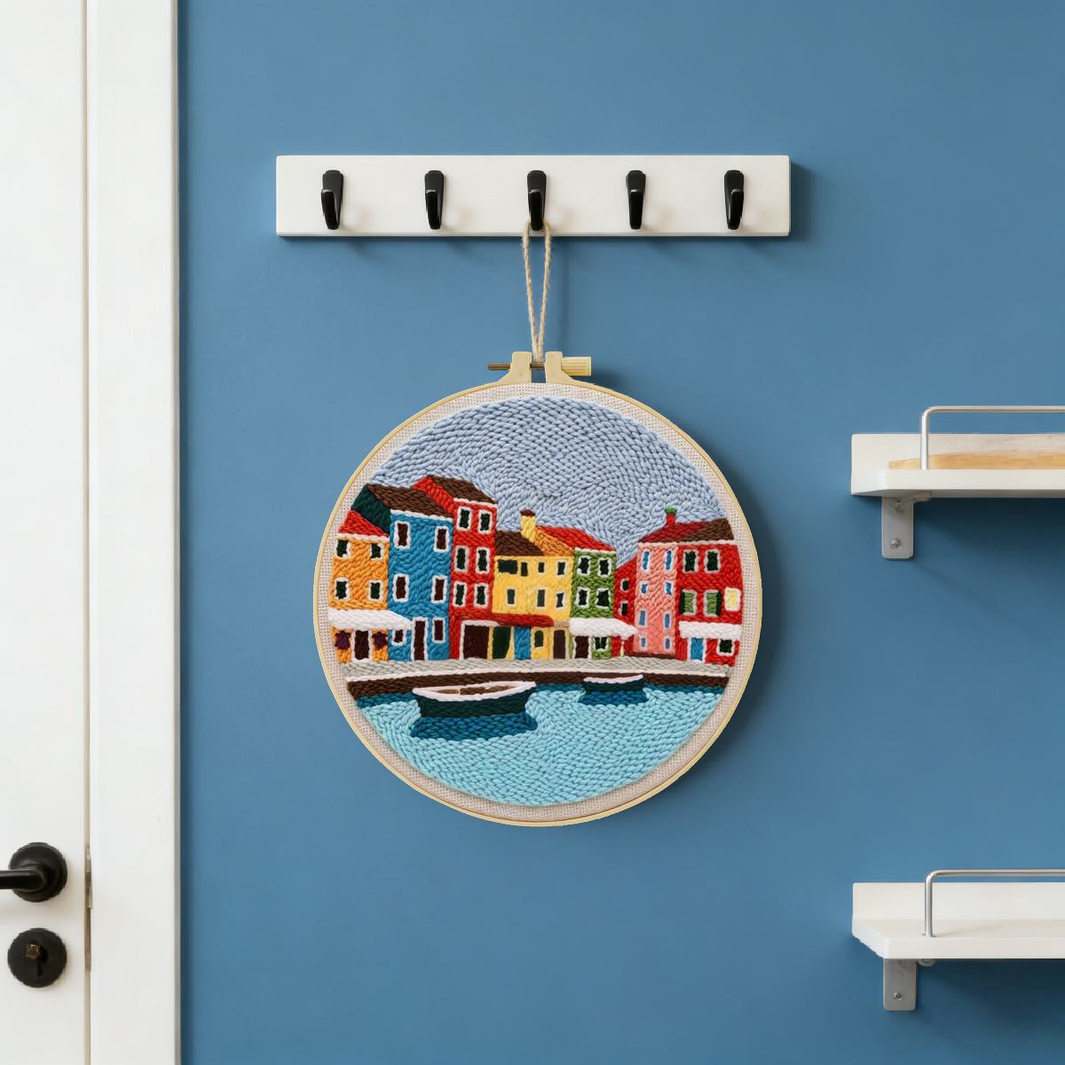 20X20CM/7.87inch House punch n - Punch Needle Kit avaliação e preço