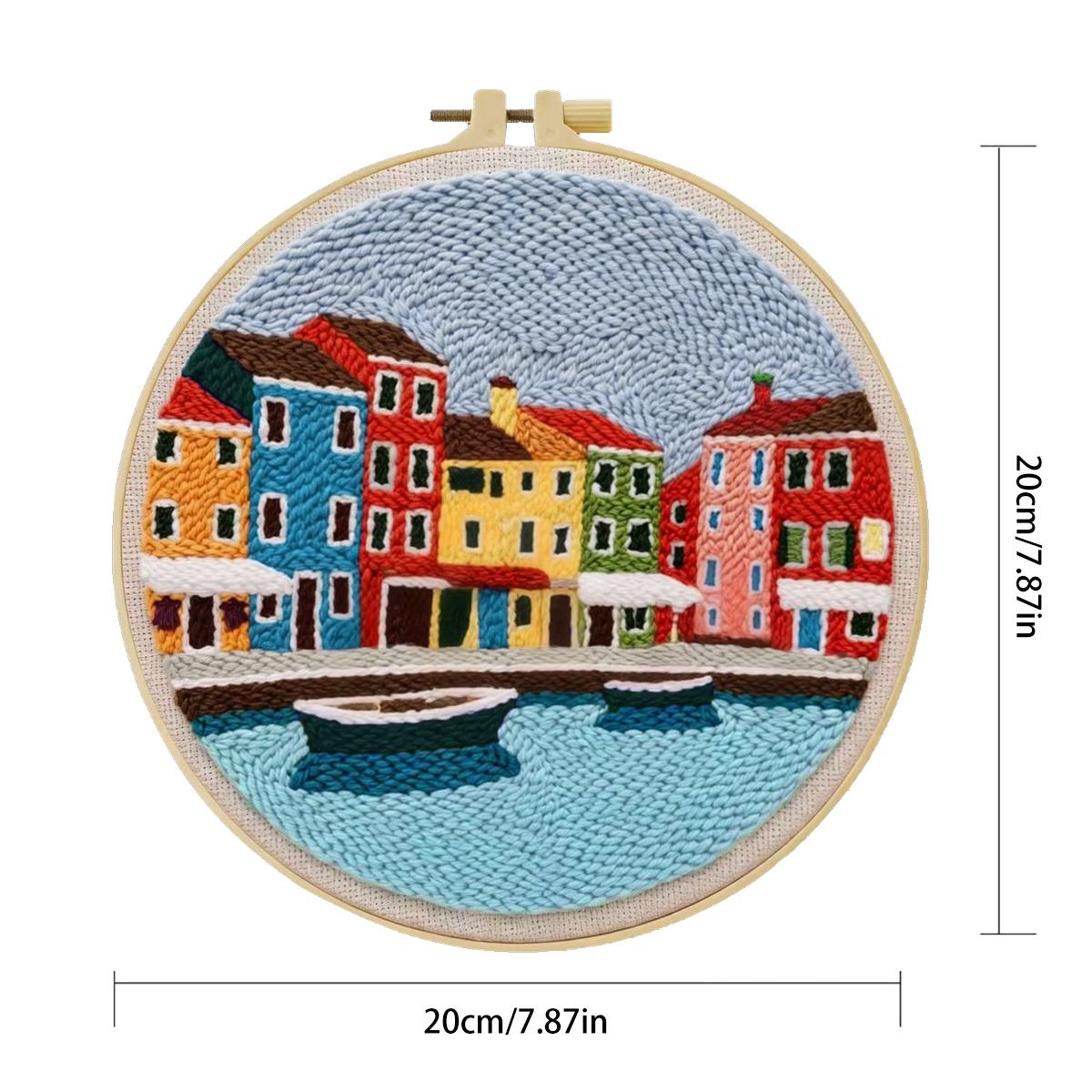 20X20CM/7.87inch House punch n - Punch Needle Kit avaliação e preço