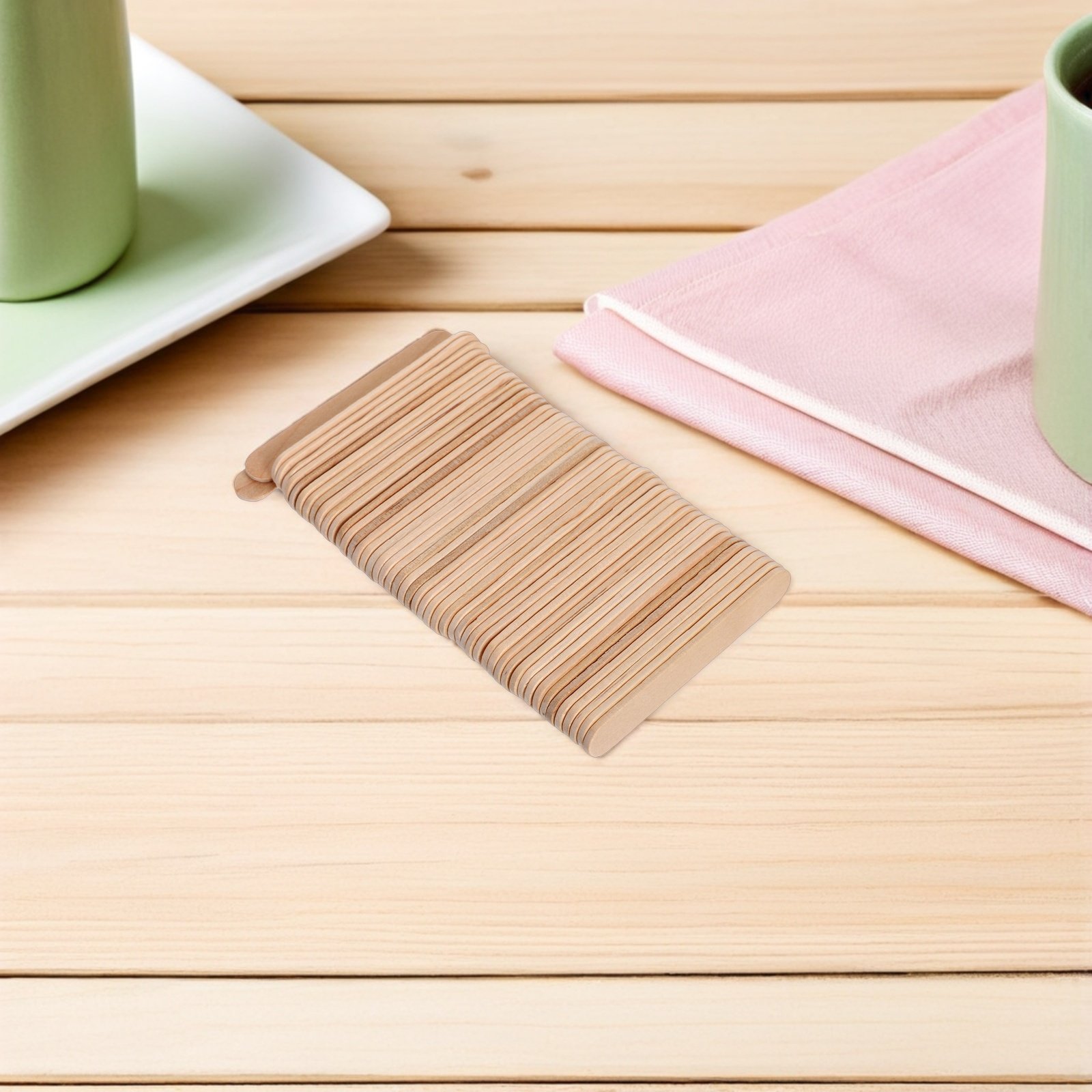 1000Pcs Natural Wood Craft Sti - Art Craft Ice Cream avaliação e preço
