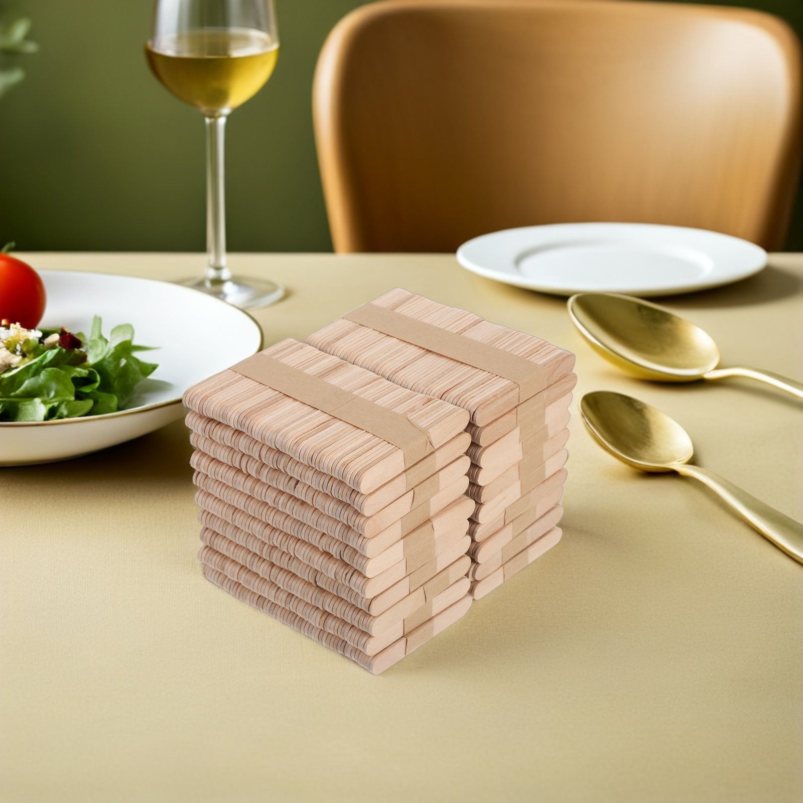 1000Pcs Natural Wood Craft Sti - Art Craft Ice Cream avaliação e preço