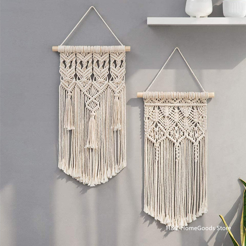 Hot Macrame Wall Hanging Tapes - Macrame Cord Cotton avaliação e preço