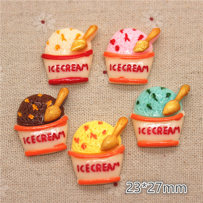 10pcs Mix Colors Kawaii Resin  - Art Craft Ice Cream avaliação e preço