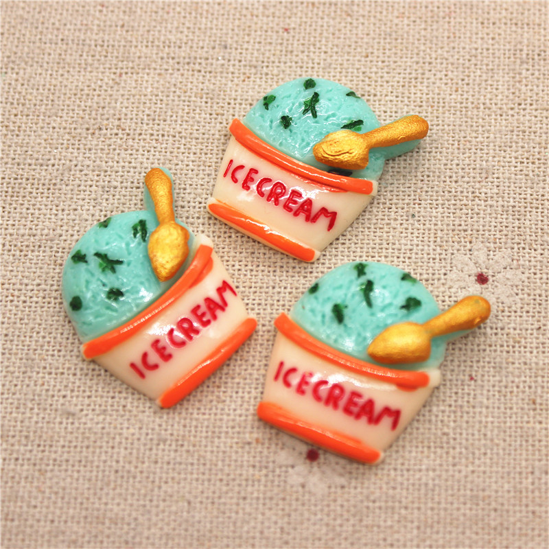 10pcs Mix Colors Kawaii Resin  - Art Craft Ice Cream avaliação e preço