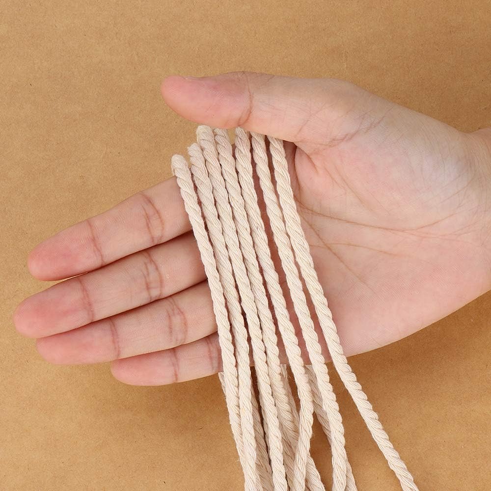 4mm x 328Yds Natural Cotton Ma - Macrame Cord Cotton avaliação e preço
