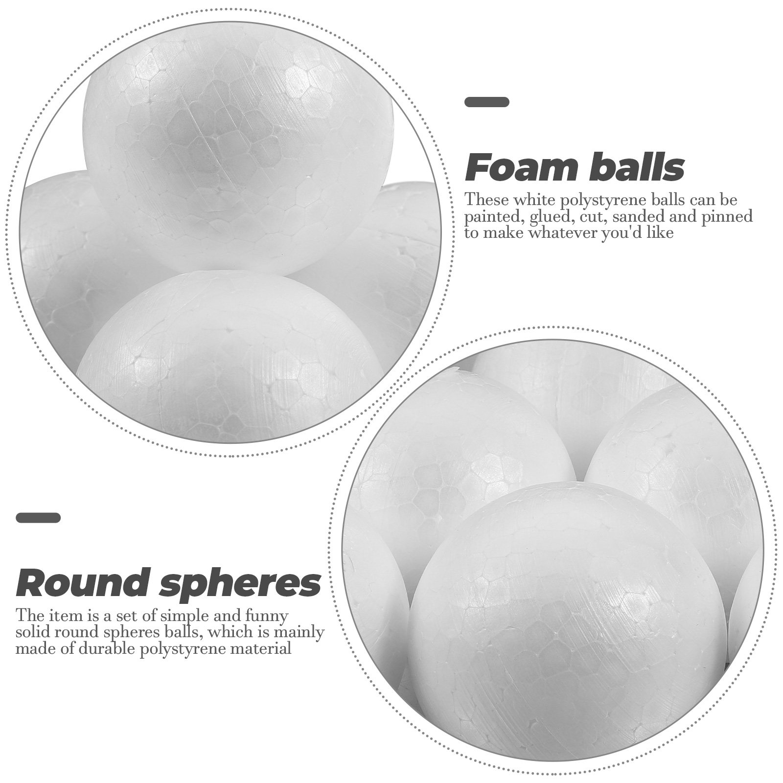 50Pcs Polystyrene Solid Balls  - Art Craft Party avaliação e preço