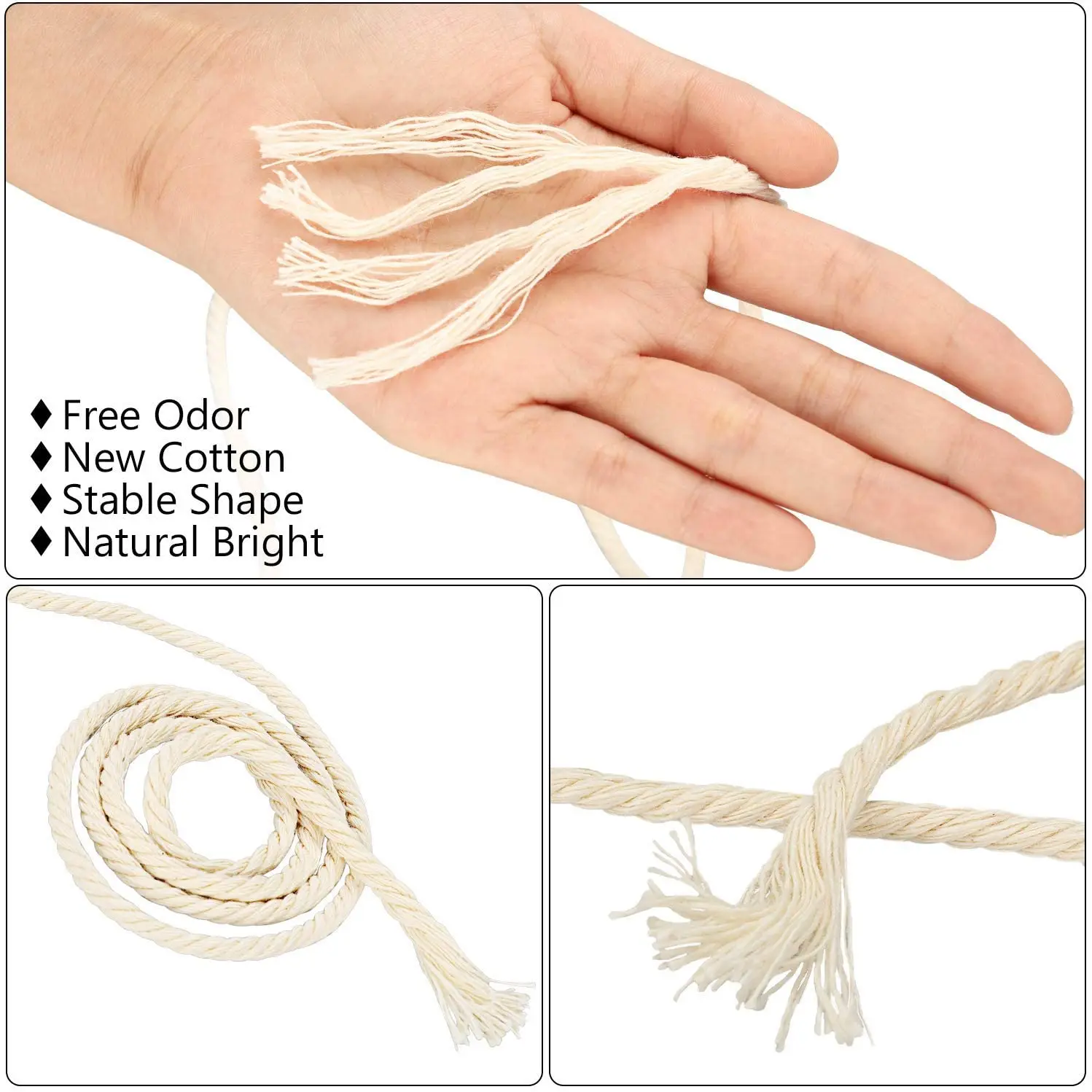 2-100M Macrame Cotton Cord Thr - Macrame Cord Cotton avaliação e preço