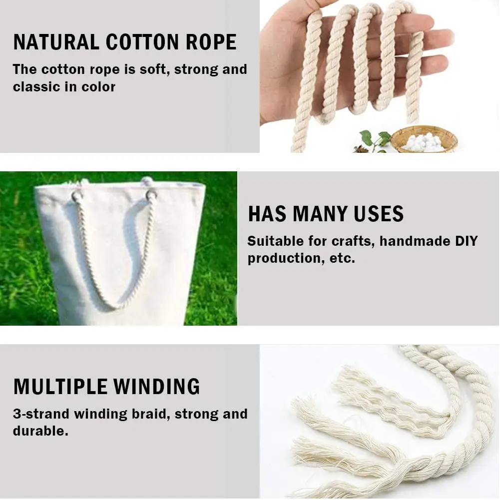 2-100M Macrame Cotton Cord Thr - Macrame Cord Cotton avaliação e preço