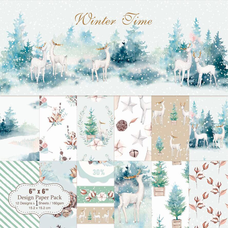 KLJUYP 24 Sheets Winter Time S - Art Craft Winter avaliação e preço
