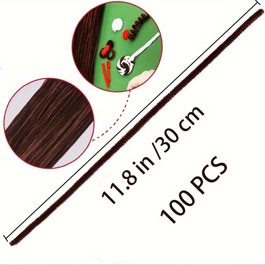 100 Pcs Coffee Pipe Cleaners,P - Art Craft Activity avaliação e preço