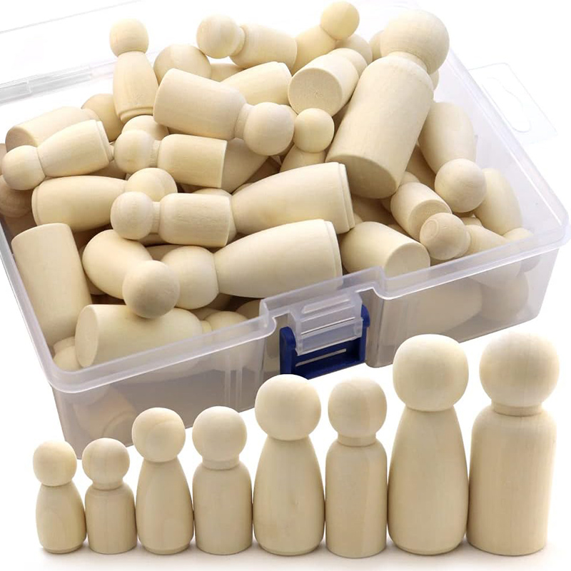2/5/10Pcs Wooden Peg Doll Unfi - Craft And Art Difference avaliação e preço