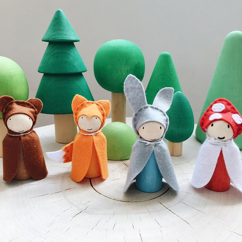 2/5/10Pcs Wooden Peg Doll Unfi - Craft And Art Difference avaliação e preço