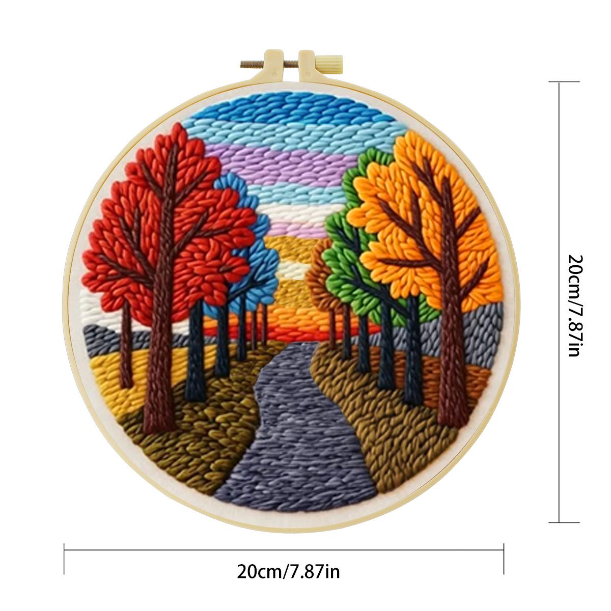 20X20CM/7.87inch Scenery punch - Punch Needle Kit avaliação e preço