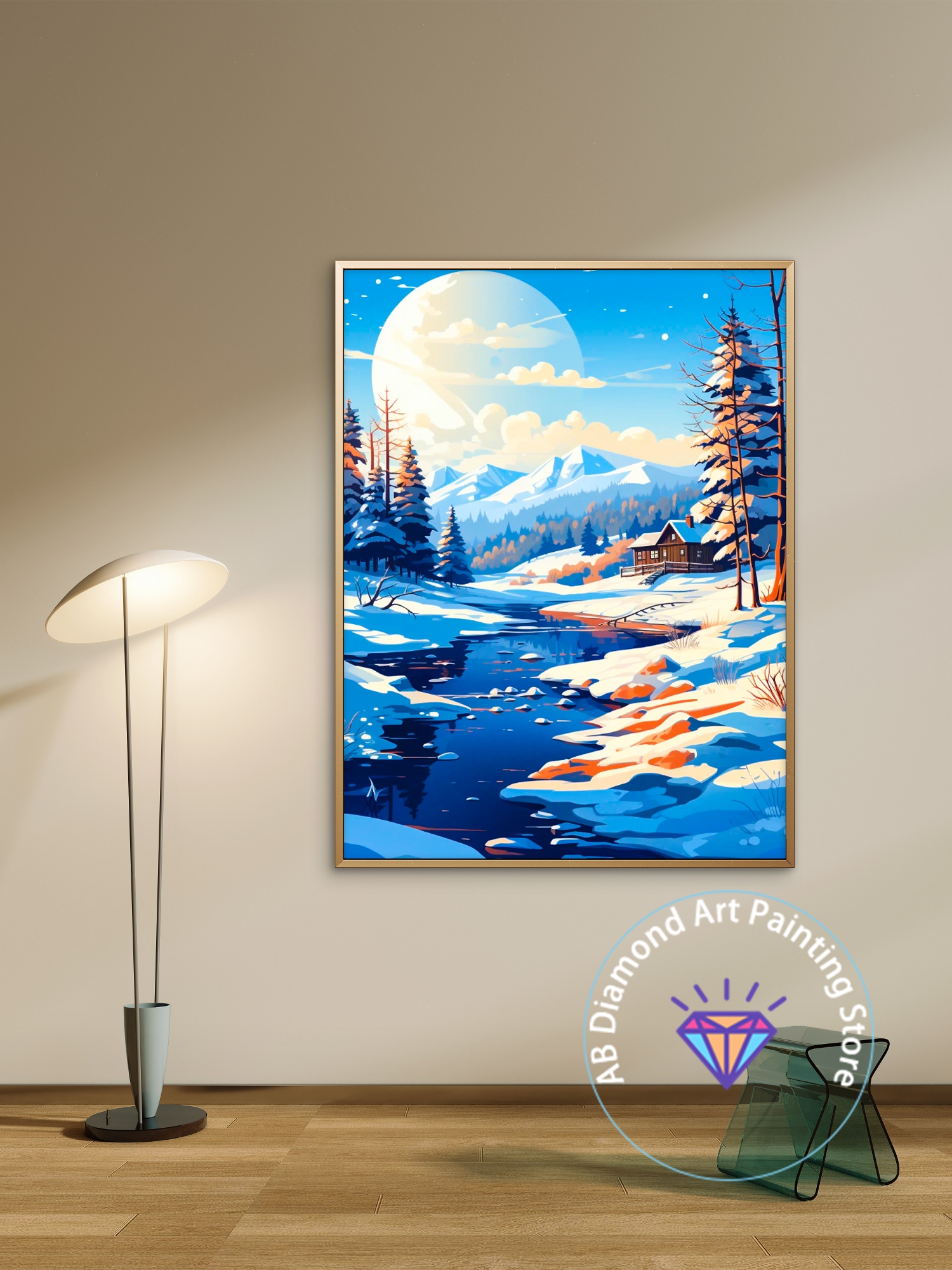 Winter Snow Scene AB Diamond P - Art Craft Winter avaliação e preço