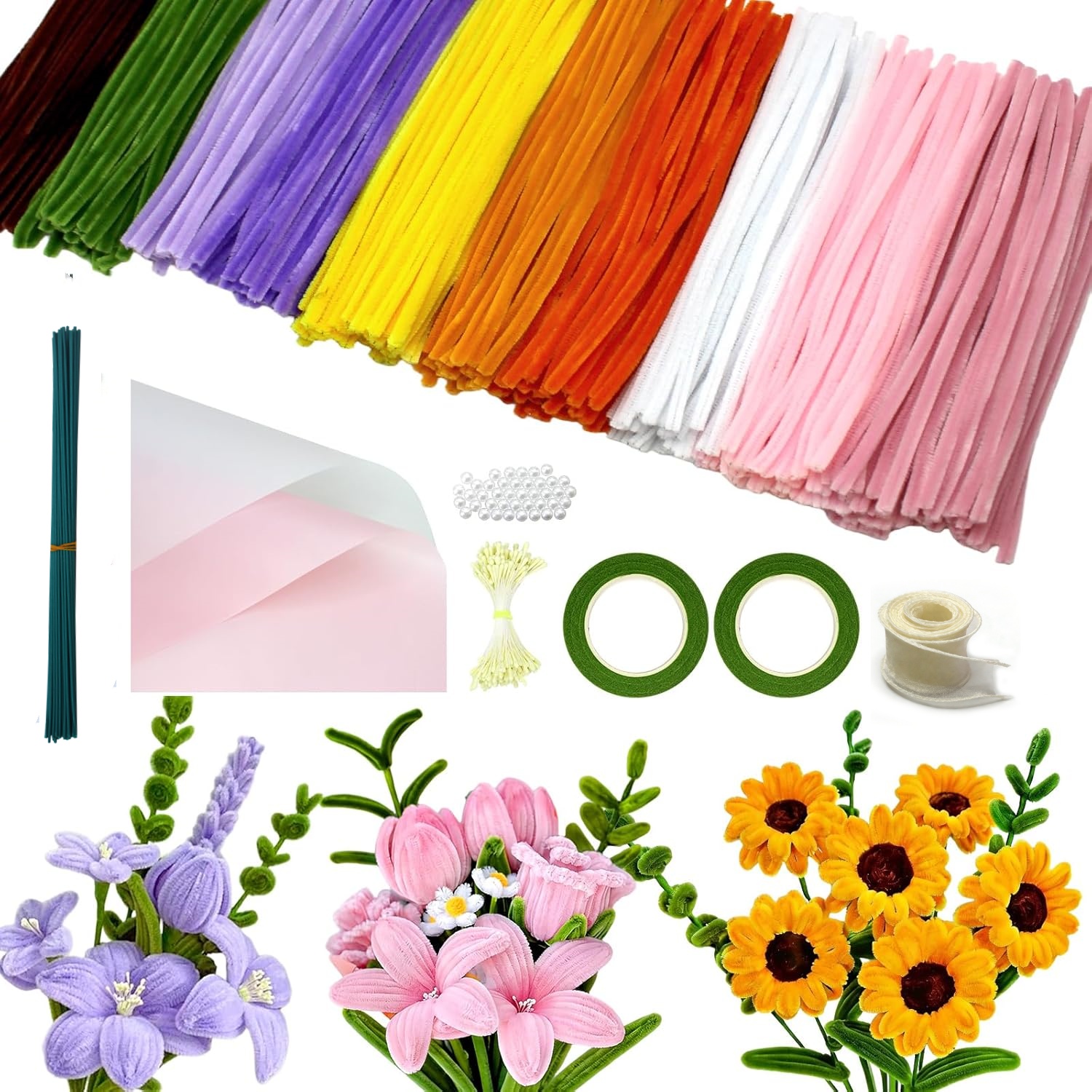 697pcs Colorful Pipe Cleaners  - Art Craft Video avaliação e preço