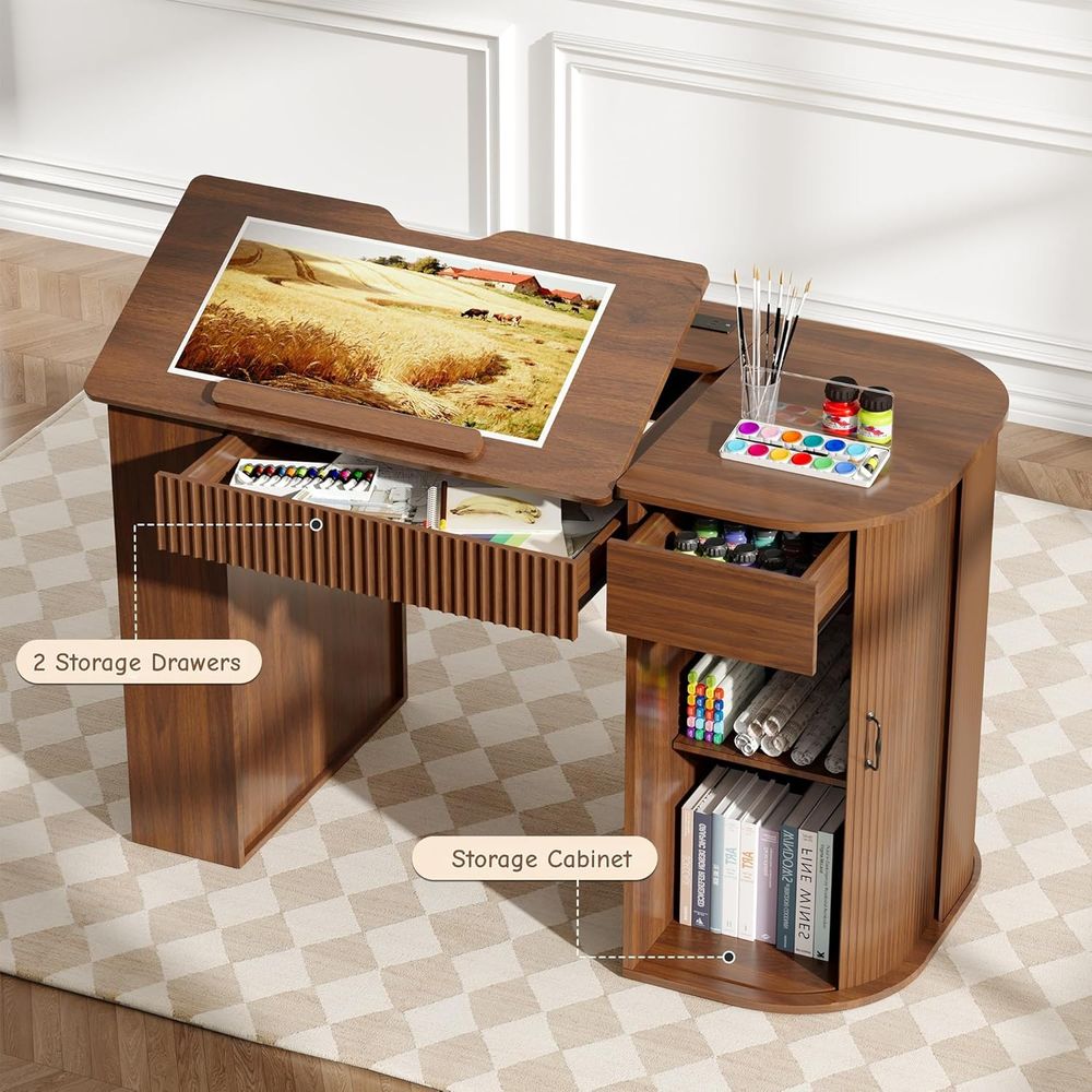 Storage Cabinet Desk with Draw - Art & Craft Paper Ideas For Kids avaliação e preço