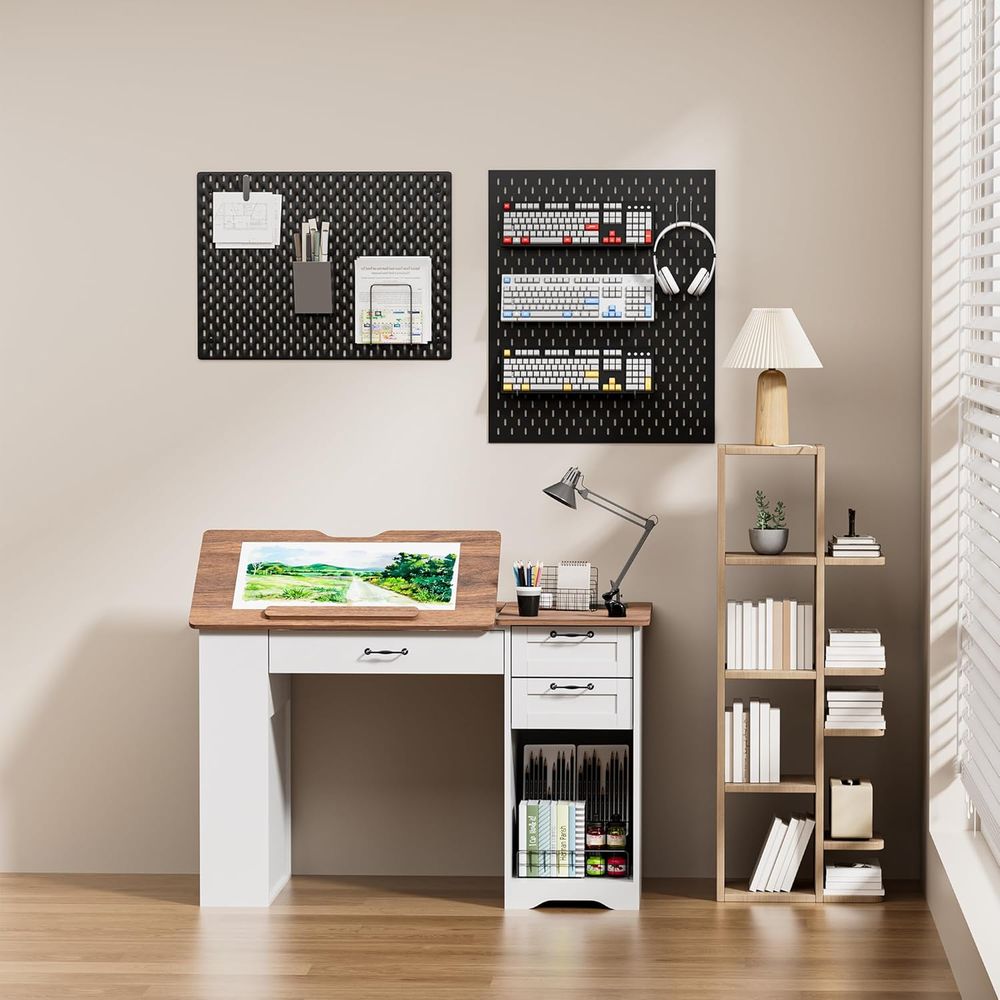 Drating Table with Storage Cab - Art & Craft Paper Ideas For Kids avaliação e preço