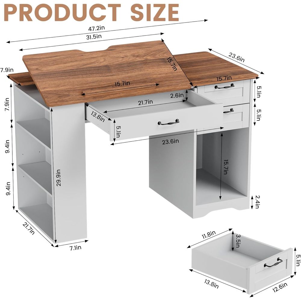 Drating Table with Storage Cab - Art & Craft Paper Ideas For Kids avaliação e preço