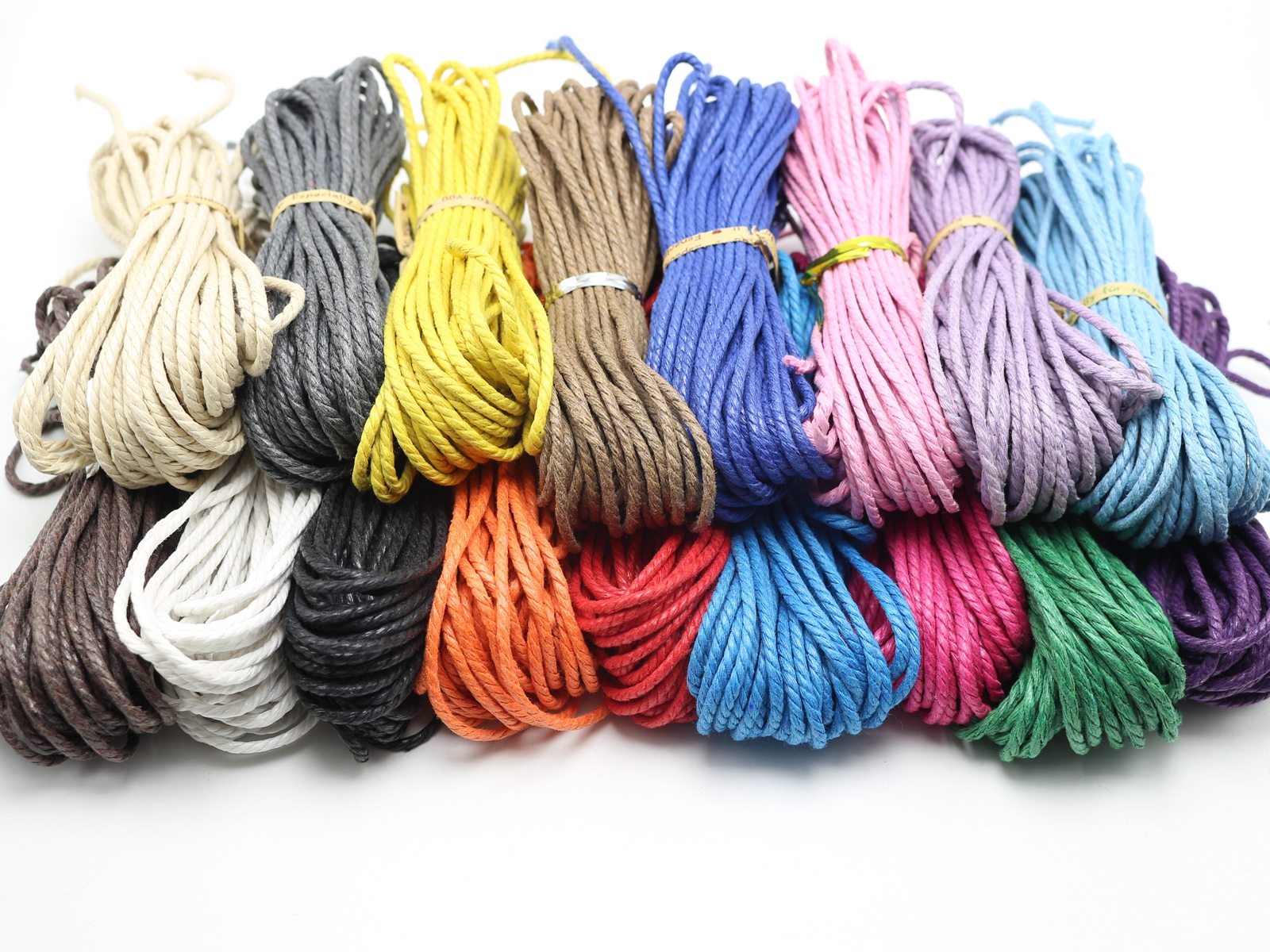22 Yards Waxed Twisted Cotton  - Macrame Cord Cotton avaliação e preço