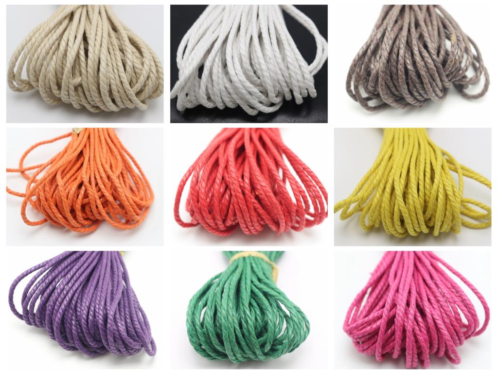 22 Yards Waxed Twisted Cotton  - Macrame Cord Cotton avaliação e preço