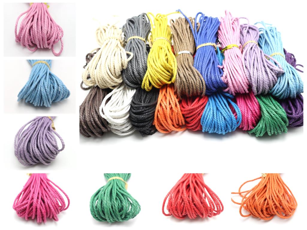 22 Yards Waxed Twisted Cotton  - Macrame Cord Cotton avaliação e preço