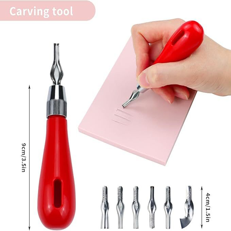 Beginner Linoleum Carving Tool - Lino Printing Block avaliação e preço