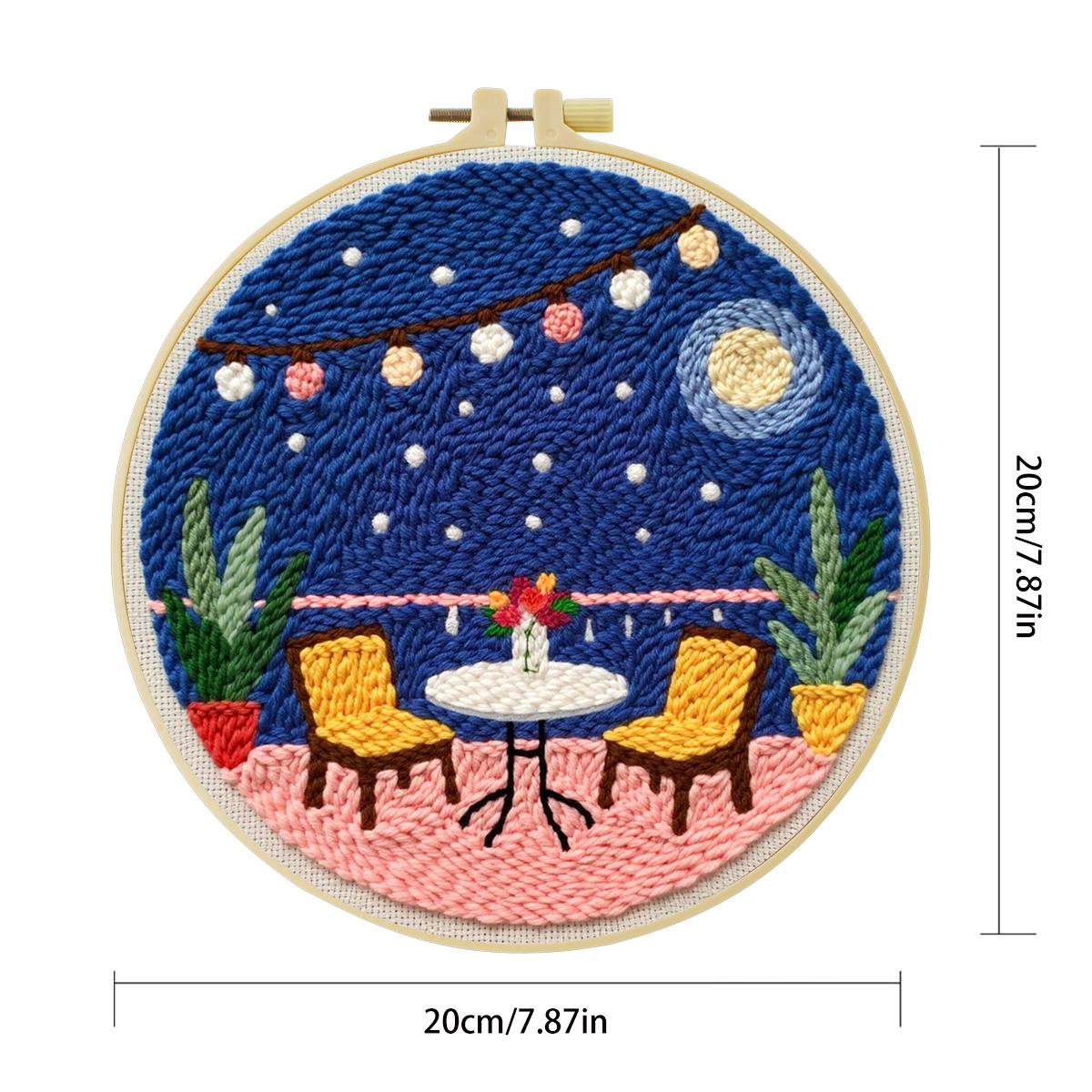 20X20CM/7.87inch Table punch n - Punch Needle Kit avaliação e preço