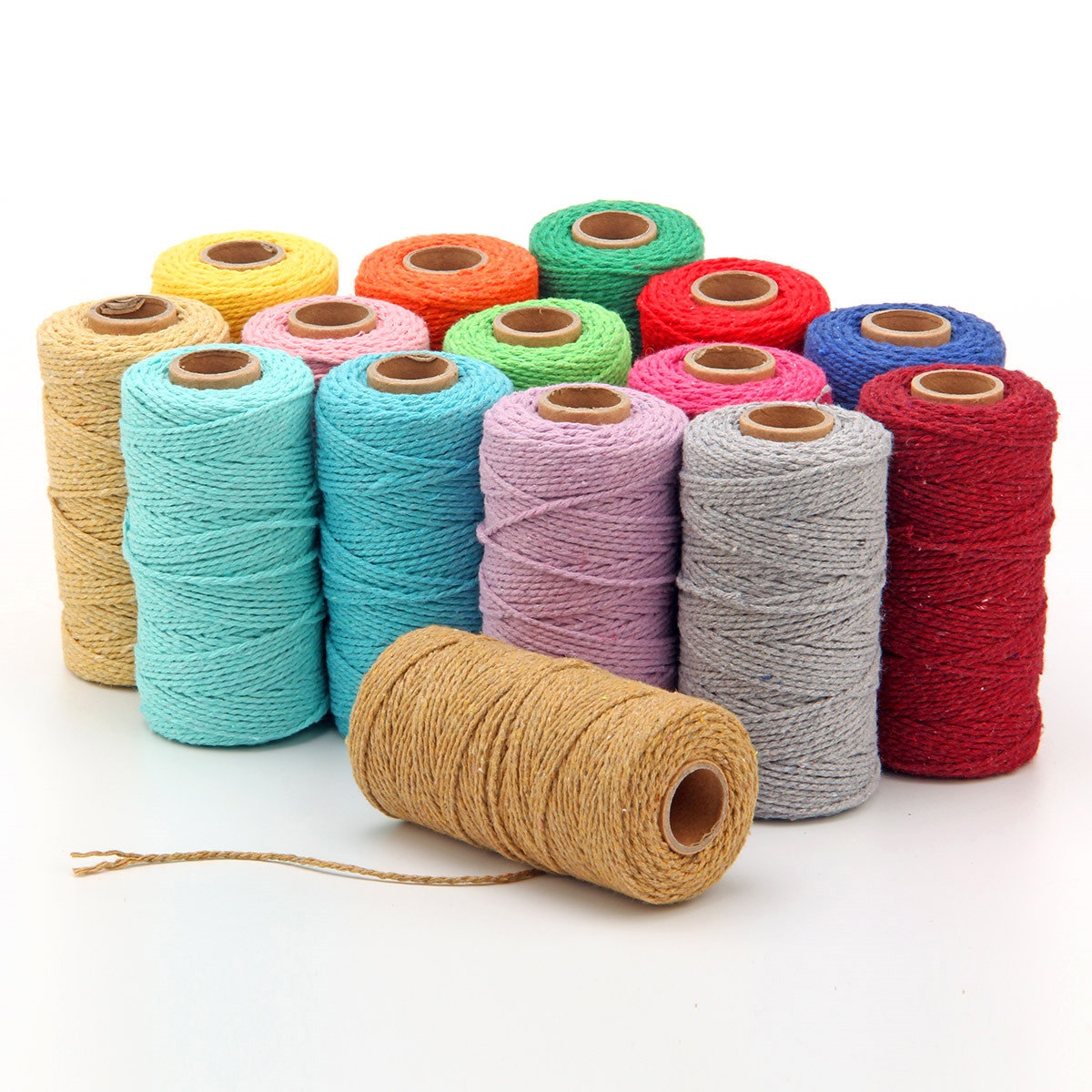 2mm Rope Twisted-Cord 100m Cot - Macrame Cord Cotton avaliação e preço