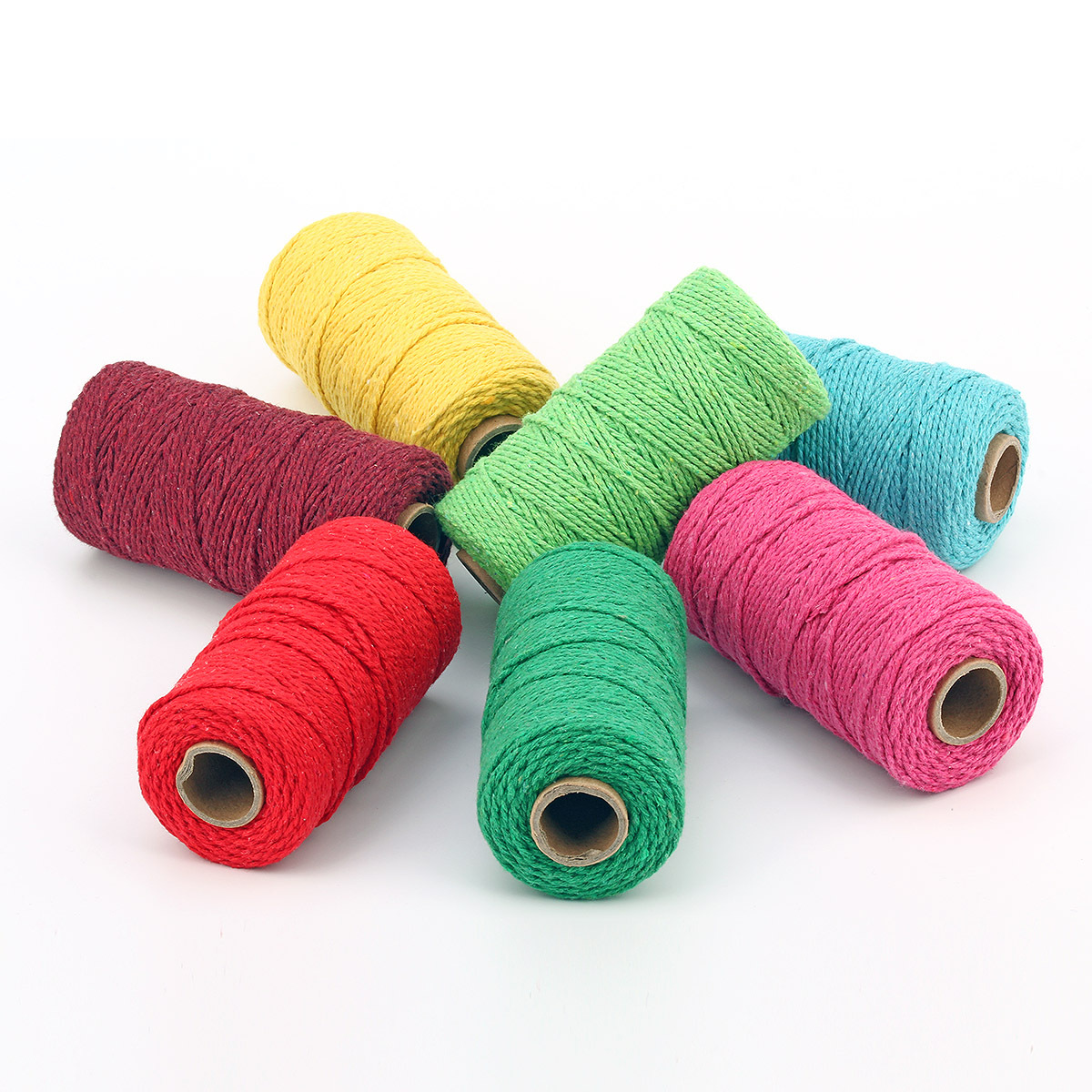 2mm Rope Twisted-Cord 100m Cot - Macrame Cord Cotton avaliação e preço