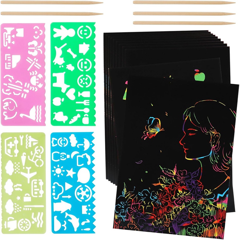 Scratch Paper Art Set, Black C - Art Craft Painting avaliação e preço