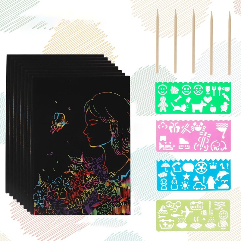 Scratch Paper Art Set, Black C - Art Craft Painting avaliação e preço