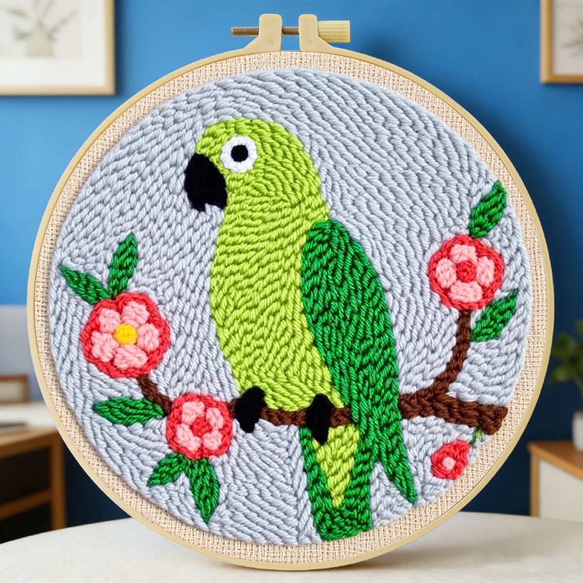 20X20CM/7.87inch Animal - Bird - Punch Needle Kit avaliação e preço