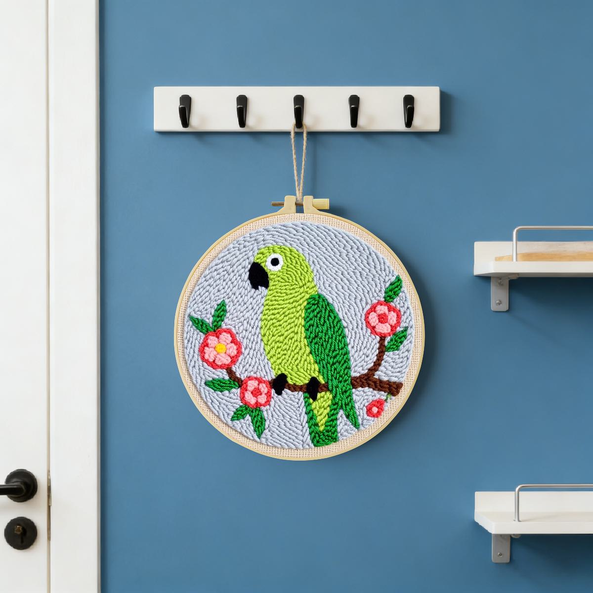 20X20CM/7.87inch Animal - Bird - Punch Needle Kit avaliação e preço