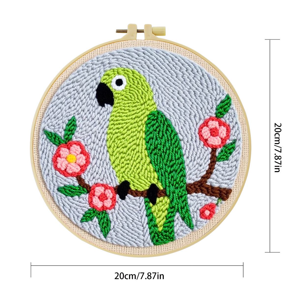20X20CM/7.87inch Animal - Bird - Punch Needle Kit avaliação e preço