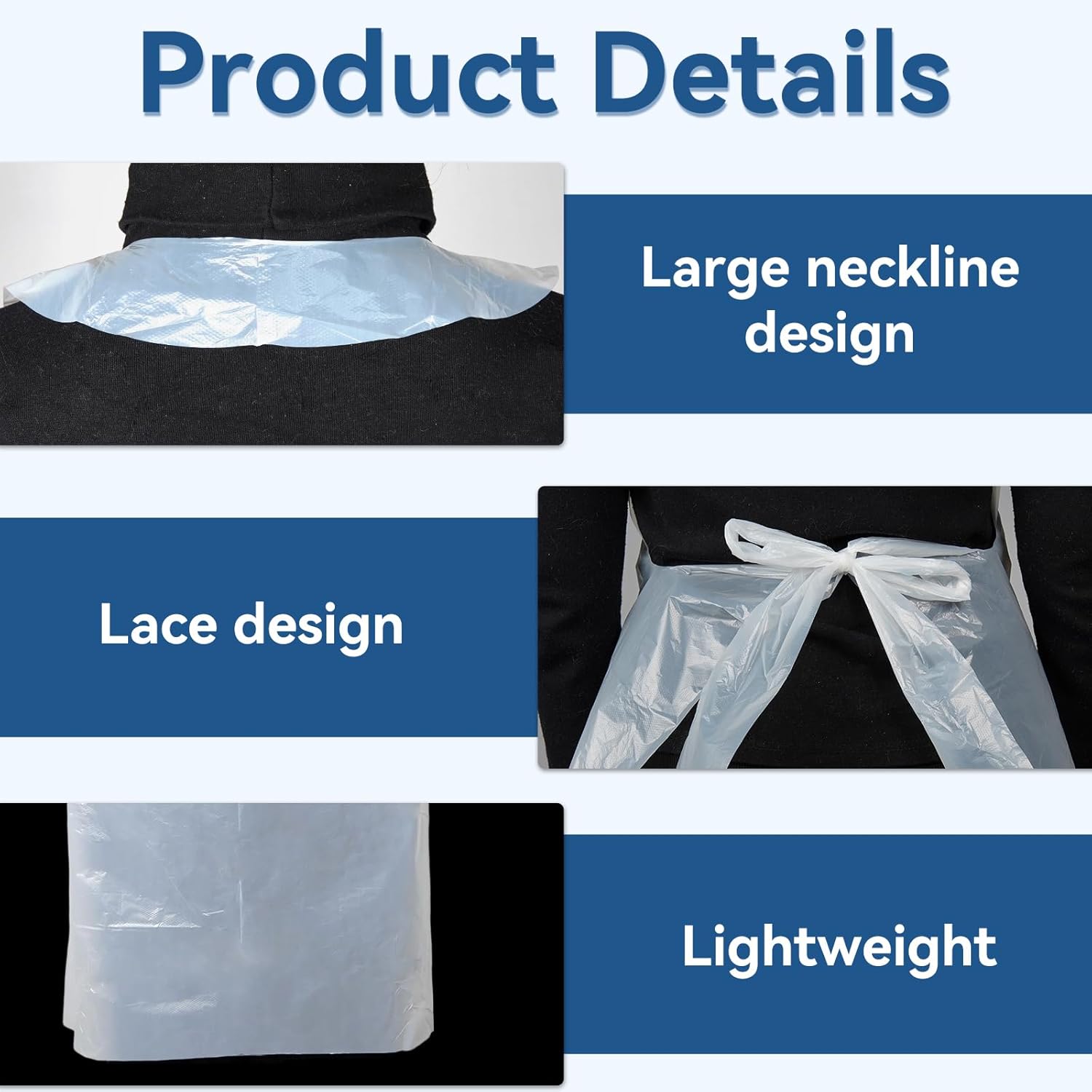 Disposable White Plastic Apron - Art Craft Painting avaliação e preço