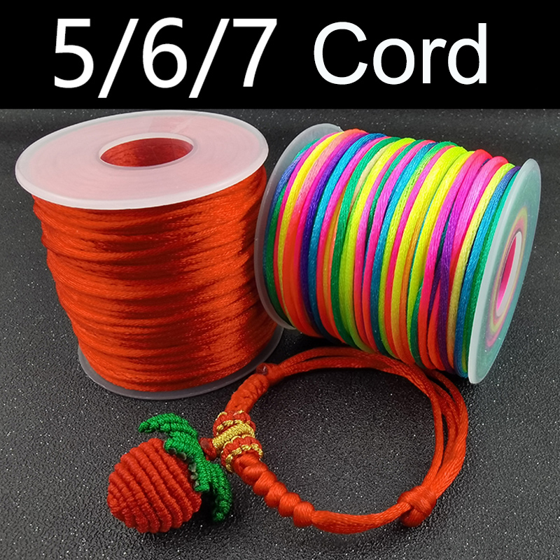 2mm Red Nylon Cord Thread for  - Macrame Cord Cotton avaliação e preço