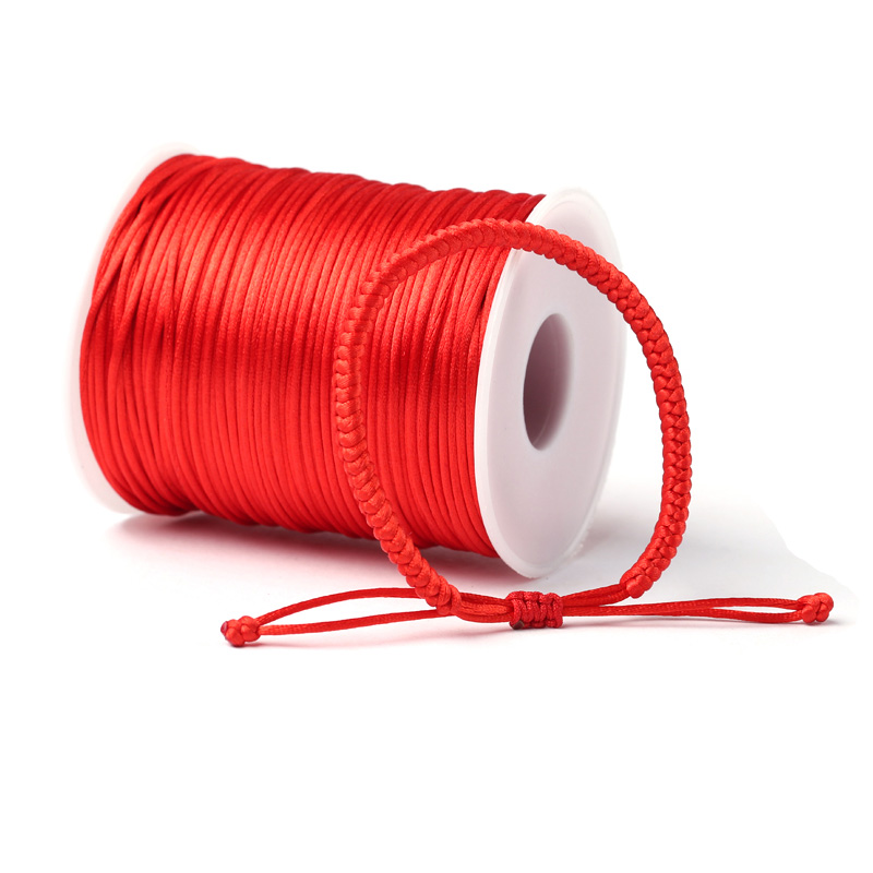 2mm Red Nylon Cord Thread for  - Macrame Cord Cotton avaliação e preço