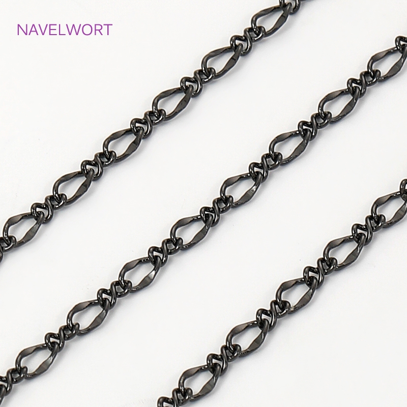 Black Color Oval Thin Chains F - Art Craft Activity avaliação e preço