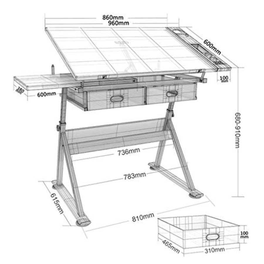 Drafting Table with Storage He - Art & Craft Paper Ideas For Kids avaliação e preço
