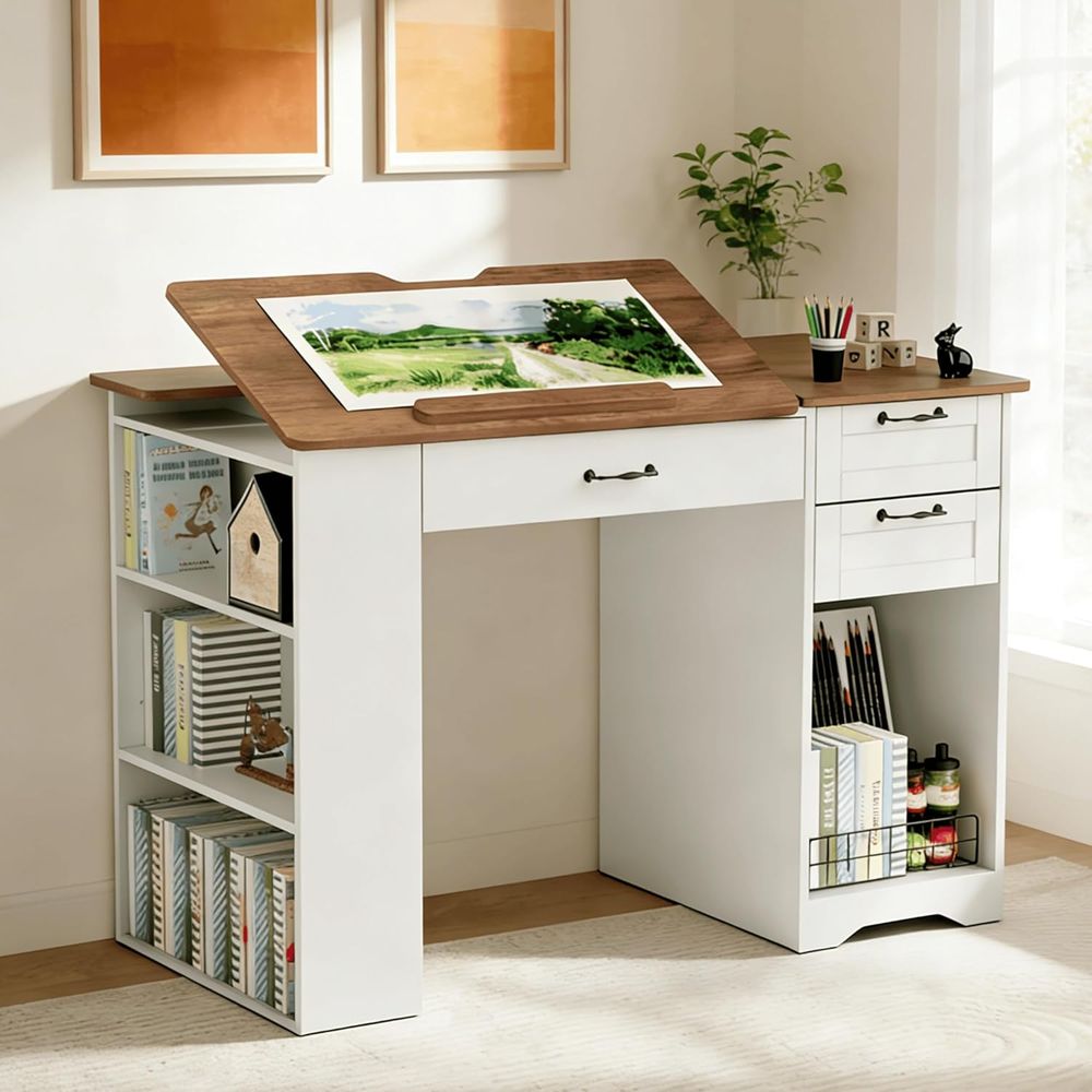Adjustable Desk with Storage a - Art & Craft Paper Ideas For Kids avaliação e preço