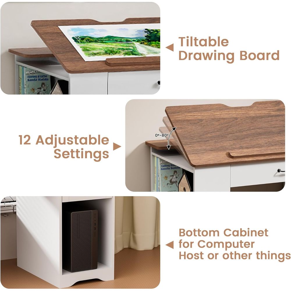 Adjustable Desk with Storage a - Art & Craft Paper Ideas For Kids avaliação e preço