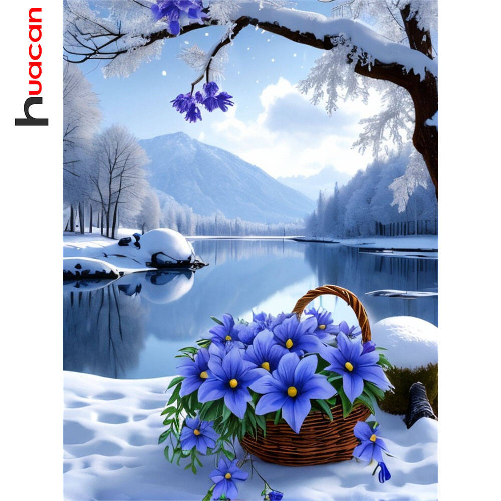 Huacan Diamond Painting Flower - Art Craft Winter avaliação e preço