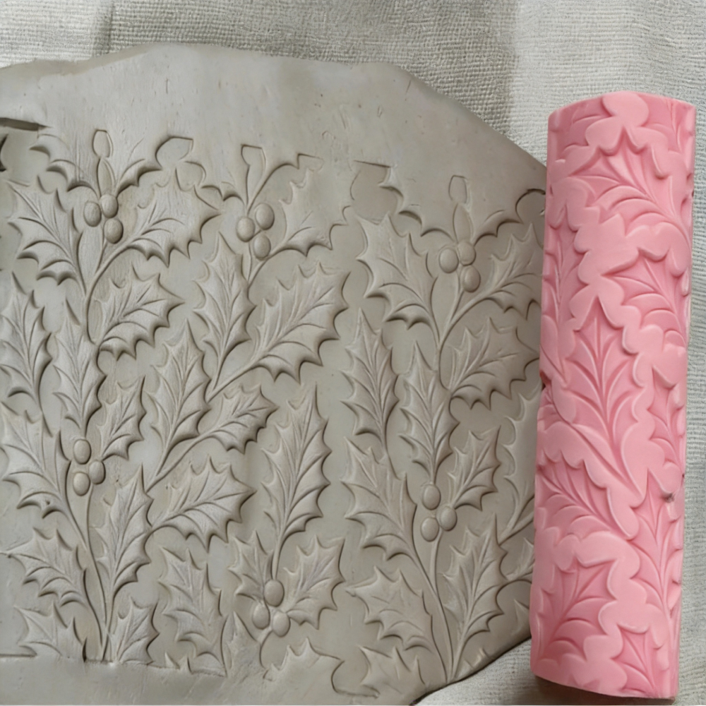 Winter Holly Leaf Clay Relief  - Art Craft Winter avaliação e preço
