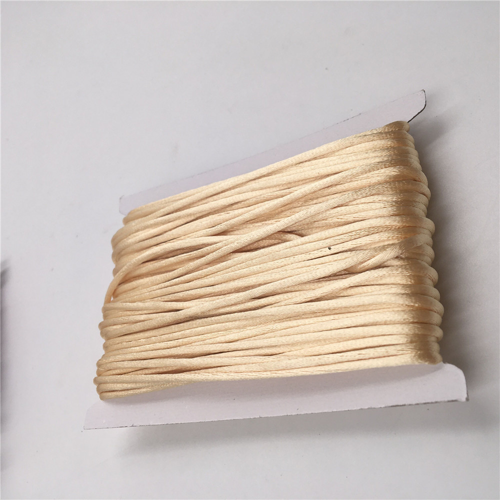 2mm Khaki Satin Cord Thread Ma - Macrame Cord Cotton avaliação e preço