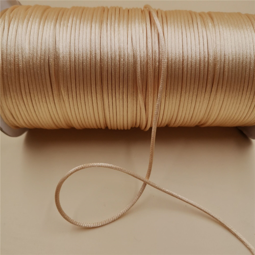 2mm Khaki Satin Cord Thread Ma - Macrame Cord Cotton avaliação e preço